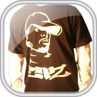 Charakterstyle-Shirt, vom Foto digitalisiert, Flockdruck